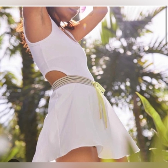 Aerie Offline Ribbed One Piece back Cutout Skort tennis Dress size XL brand new - Picture 2 of 4